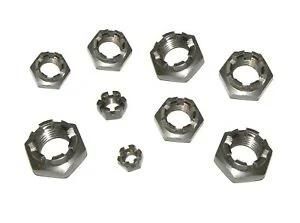 M20 Blue White Zinc Plate or Black DIN979 DIN937 Slotted Thin Nuts
