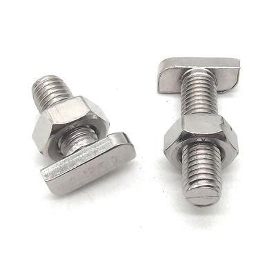 Custom T-Bolt Rhombus T Head Type Bolt Stainless Steel / Steel T-Shaped T Slot Bolt M6