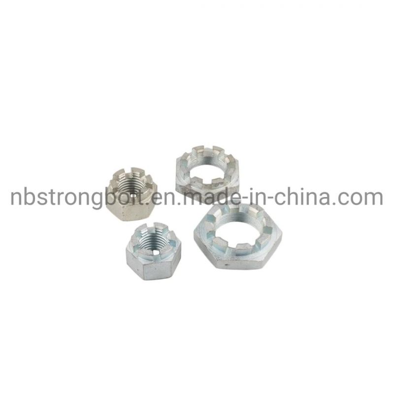 DIN937 Hex Slotted Nut with Zp
