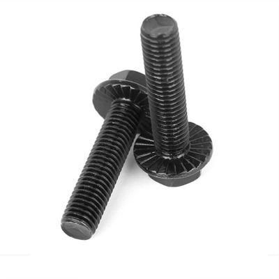 Hex Flange and Nut Fastener DIN 6921 Carbon Steel Washer Grade 4.8 6.8 8.8 10.9 12.9 Black Oxide Flange Bolt