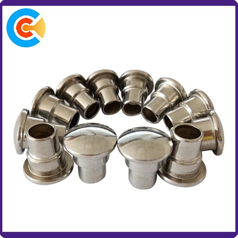 Carbon Steel M8 Semi Tubular Mushroom Head Shouder Rivet