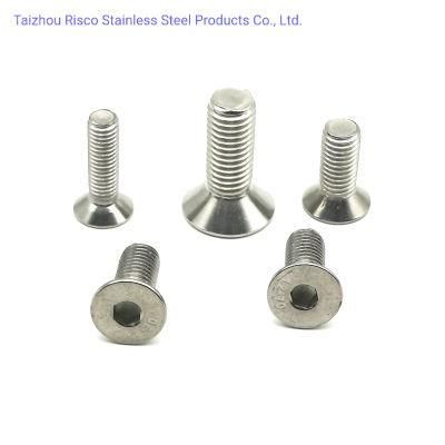 DIN/GB/ASTM Stainless Steel 304/316/201 Hardware Fastener Hex Socket Countersunk Head Bolt