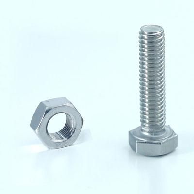 Assembled Inox 304 Full Thread Hexagon Bolt with Nut and Washer