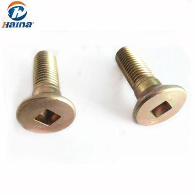 Color Zinc Plated 8gr Square Drive Flat Head Screw