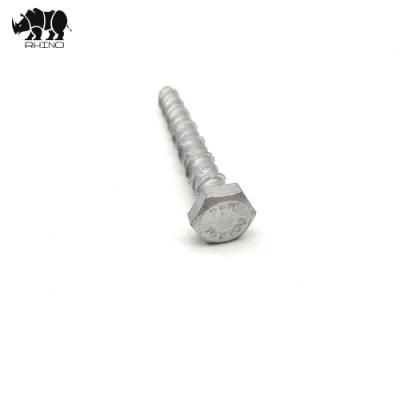 Tornillo PARA Cemento 3/16 X 1 1/4 Fully Threaded Bright Zinc Yellow Plated / Ruspert Coating 1000h Hex Head Concrete Screw