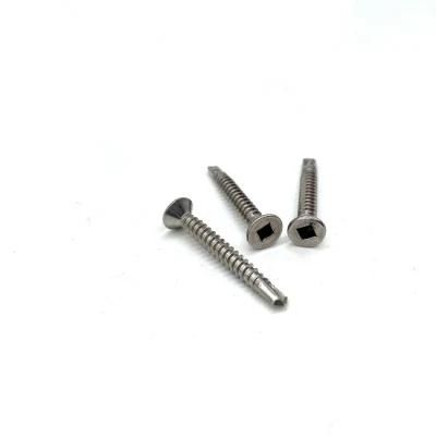 Stainless Steel 304 316 Countersunk Head Inner Square Groove Self-Drilling Screw
