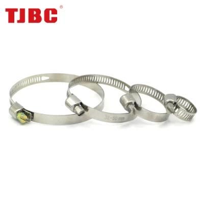 OEM&ODM 8mm Perforated Adjustable 316ss Stainless Steel Small American Type Automotive Water/Gas/Oil Pipe Worm Gear Hose Clamp, 11-20mm