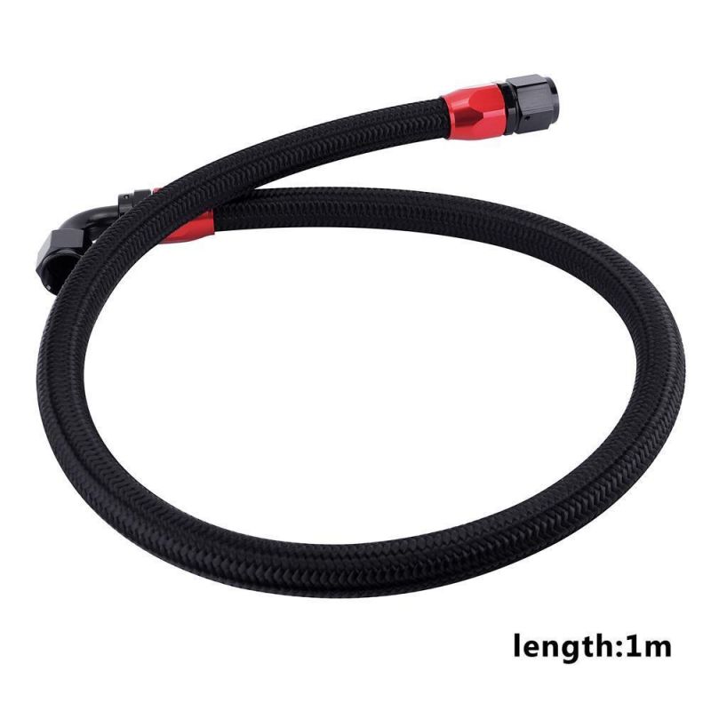 3.3 FT An10 Nylon Braided Stainless Steel CPE Fuel Line Oil Hose Fitting Kit