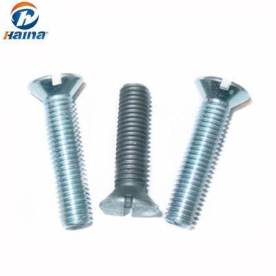 China Supplier DIN963 Zinc Plated Slotted Csk Head Machine Screws
