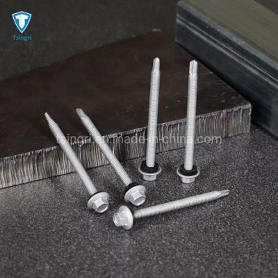 1000h Ruspert Hex Intended Big Washer Fine Thread Self Drilling Roofing Screws with EPDM Washer