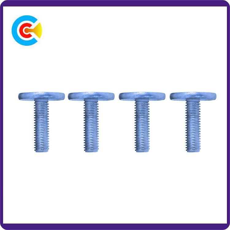 DIN/ANSI/BS/JIS Carbon-Steel/Stainless-Steel Pan-Head 4.8/8.8/10.9 Galvanized Round Screw for Building