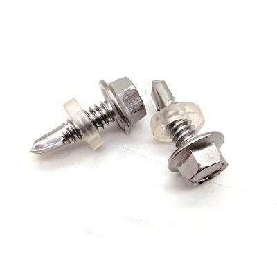 Stainless Steel, Carbon Steel Hex Head Self Drilling Screws/ Flange Head Self Drilling Screws with EPDM Sealing Washer