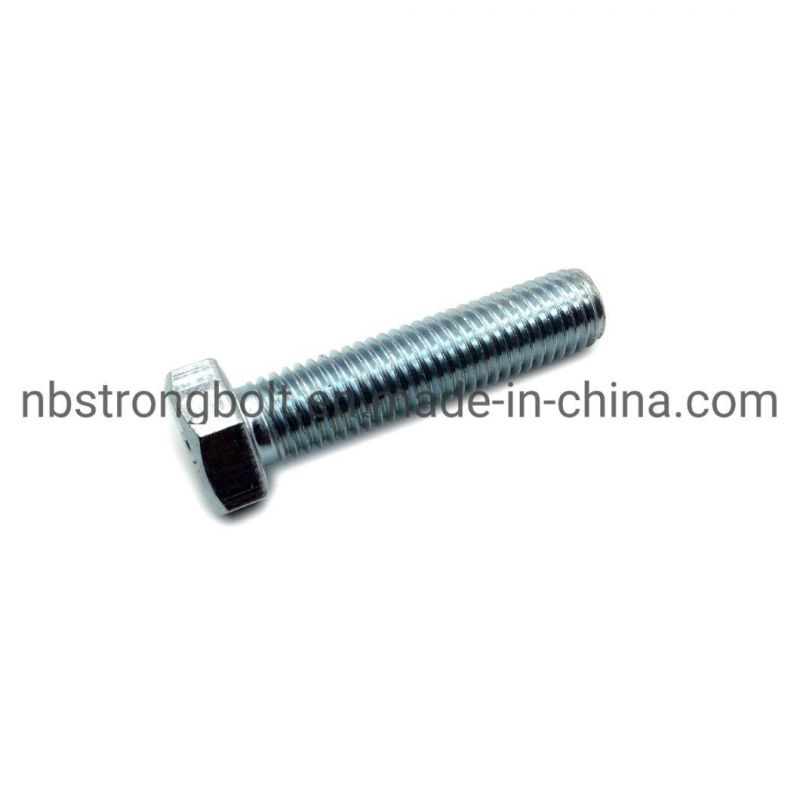 DIN933 Hex Bolt Cl. 4.8 with White Zinc Plated Cr3+ M14X60