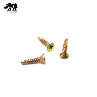 China Manufacturer Flat Head 6 Nibs Phil Zinc Self Drilling Screw