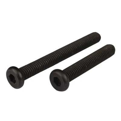 High Strength 10.9 12.9 Oxidized Black Pancake Head Hexagon Socket Cap Screw