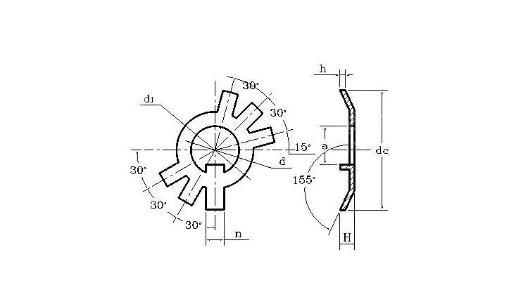 304 Stainless Steel Round Nut Lock Washer Stop Washer GB858 Retaining Washer