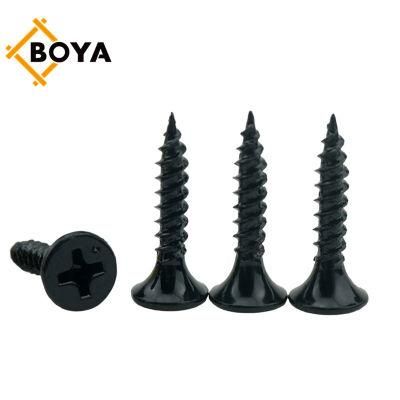 High Quality Black Fine Thread Drywall Screw Manufacturer Supply Bugle Head Black Gypsum Board Screw Drywall Screw