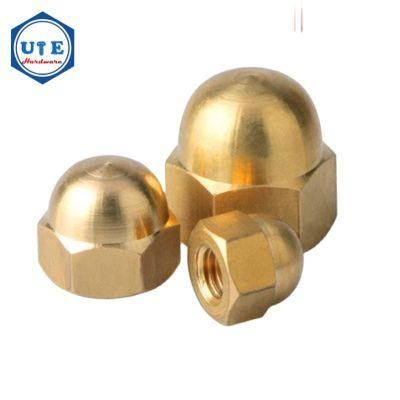 Supply DIN 1587 Hexagon Domed Cap Brass Nuts M4 M5 M6 M8 M10 M12