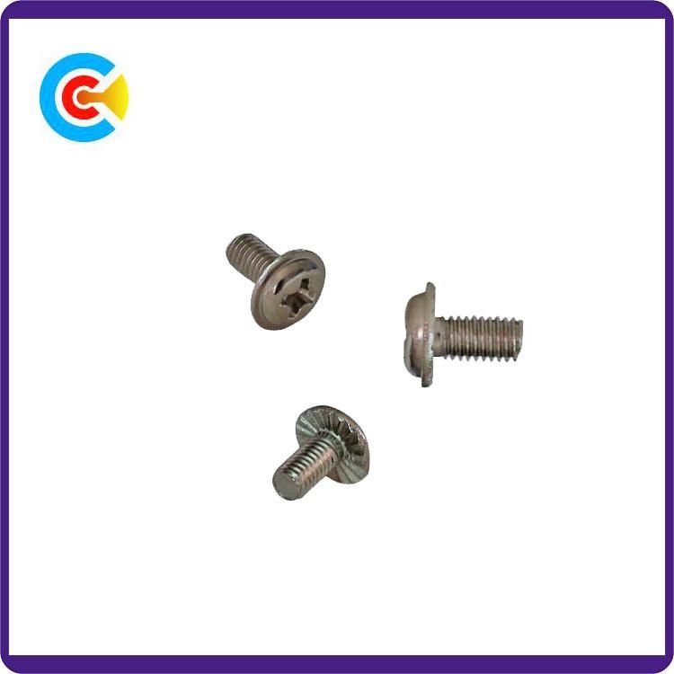 Steel Fasteners Cross Flange Pan Head Screws for Electrical Appliances