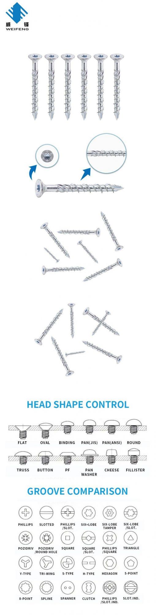 with Serration in Middle Countersunk Torx Head Self Tapping Screw