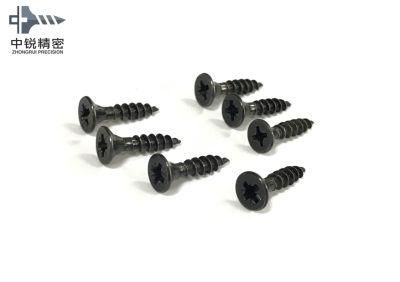 3.5X25mm Drywall Screws Phillips Bugle Head with Cross Recess Steel C1022 Black Phosphated Coating Coarse Thread Sharp Point Drywall Screw