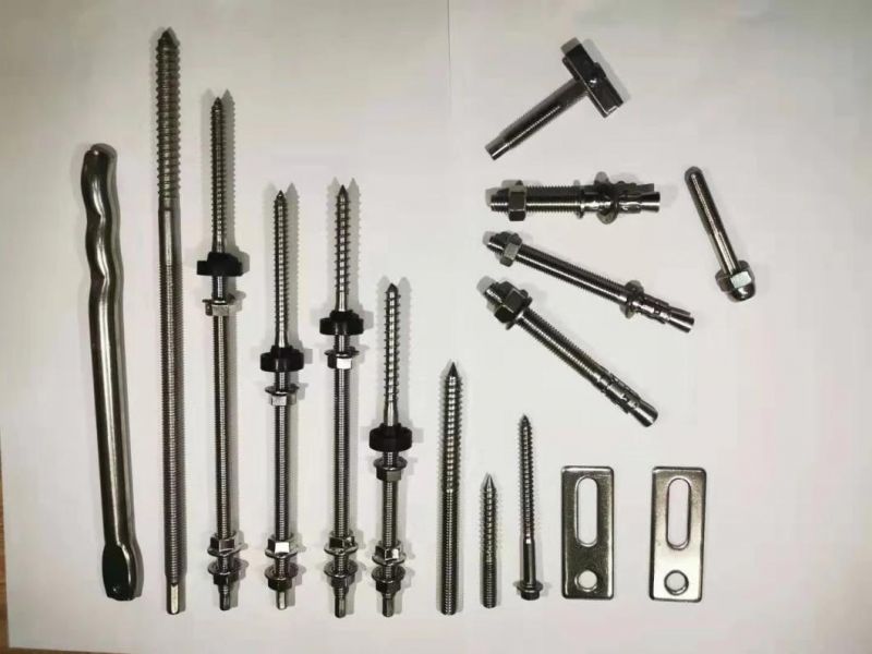 Fastener M10 Stainless Steel Solar Hanger Bolt with Washer Nut EPDM Sealing Washer for Solar Mounting System