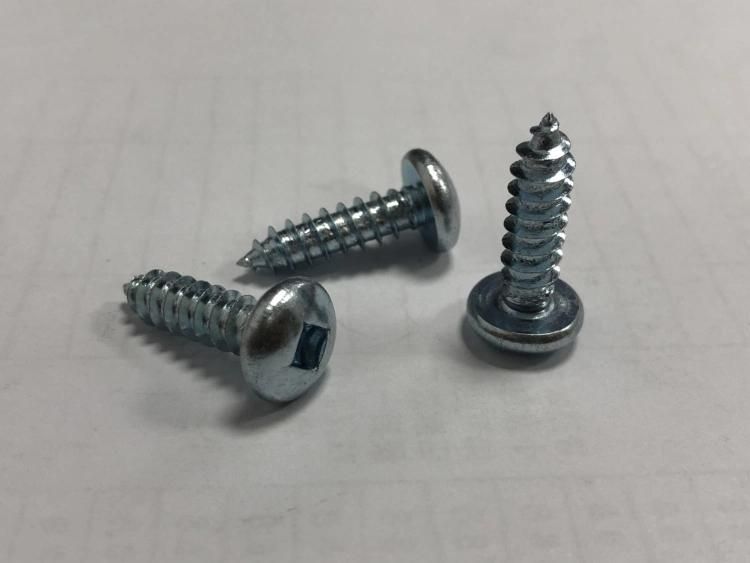 Self Tapping Screws Square Pan Head Zinc Plated C1022