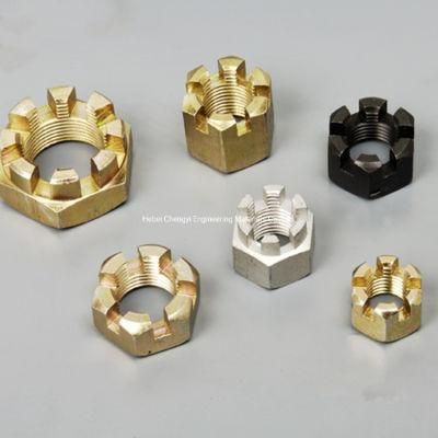 Factory Price DIN935 Carbon Steel Hex Castle Slotted Nuts