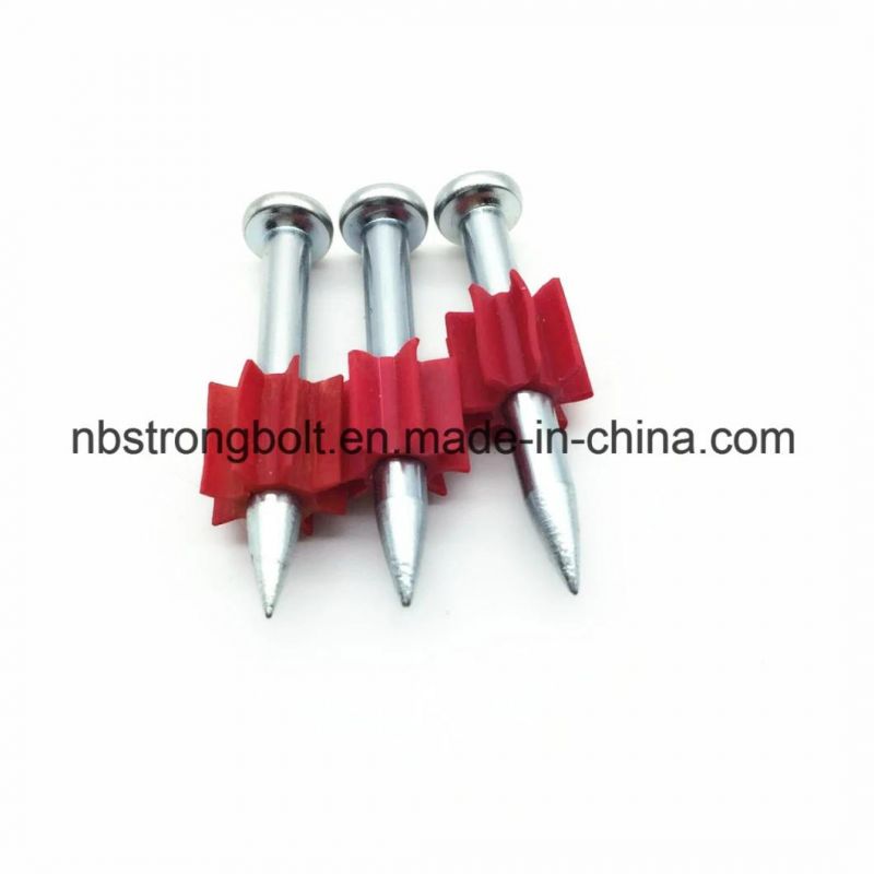 High-Strength Shooting Nail with Red Washer Zp (Cold Forge)