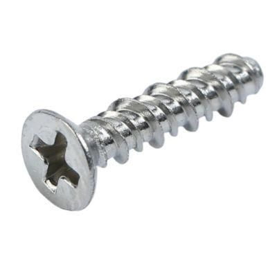 410 Stainless Steel Flat Countersunk Head Thread-Forming High Low Thread Self Tapping Screw for Brittle Plastic