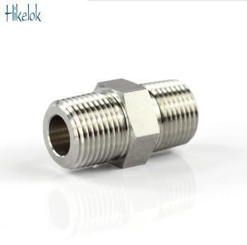 Chinese Factory NPT ISO Threads Instrument Pipe Fittings Stainless Steel Hex Nipples