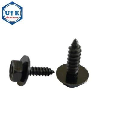 Flat Washer and Hex Indent Self Tapping Screw Combination Screw of Black Zinc Plated for M5X19