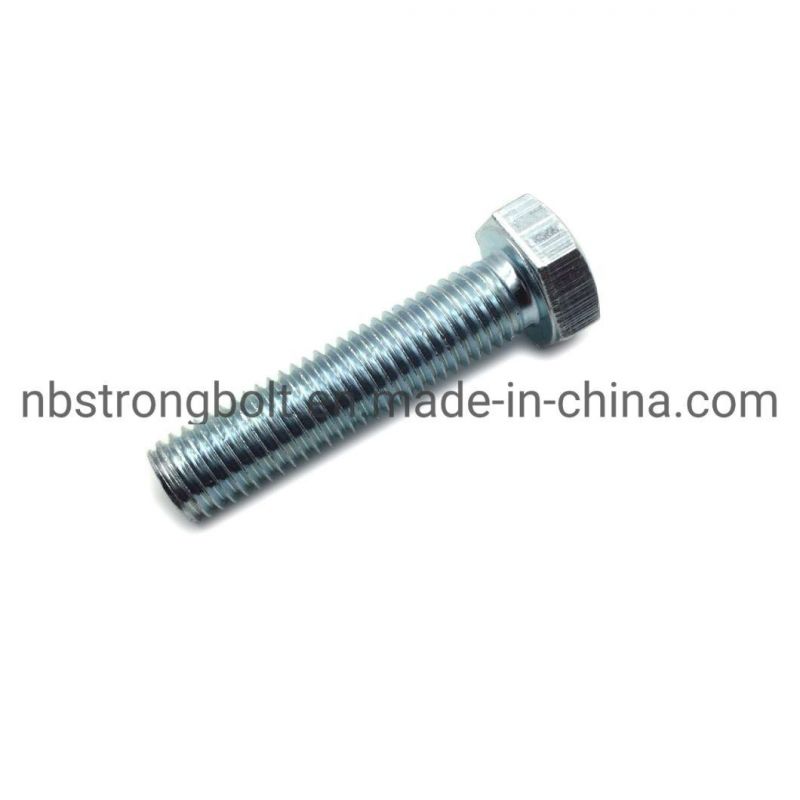 DIN933 Hex Bolt Cl. 4.8 with White Zinc Plated Cr3+ M14X60