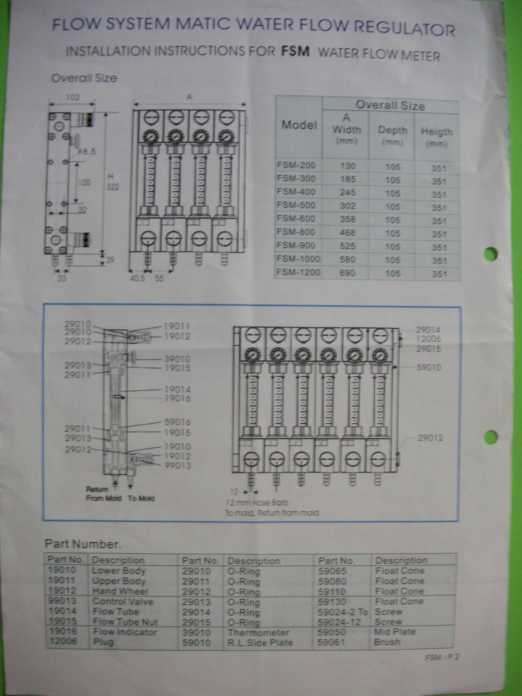 8 in 8 out Precision Water Flow Regulator