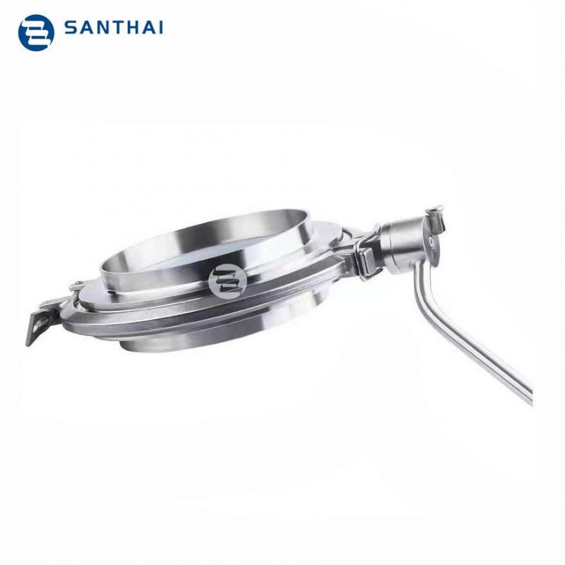 Food Grade Stainless Steel SS304/SS316L Wam Pneumatic Sanitary Powder Butterfly Valve
