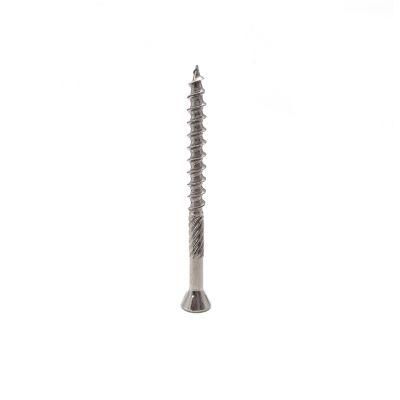 China Factory Hith Quality A4-80 A2-70 Stainless Steel SS304 SS316 Countersunk Head Deck Screw with Cutting Tail