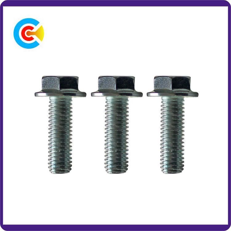 GB/DIN/JIS/ANSI Carbon-Steel/Stainless-Steel 4.8/8.8/10.9 Flange Screw for Bridge Building Railway
