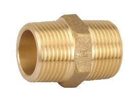Brass Male Coupling Pipe Fitting Male Nipple Pipe Fitting Thread