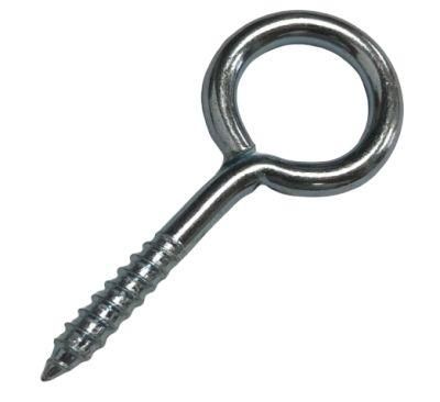 Carbon Steel Screw Eye Wood Thread Eye Hook Closed Hook Eye Zinc Plated