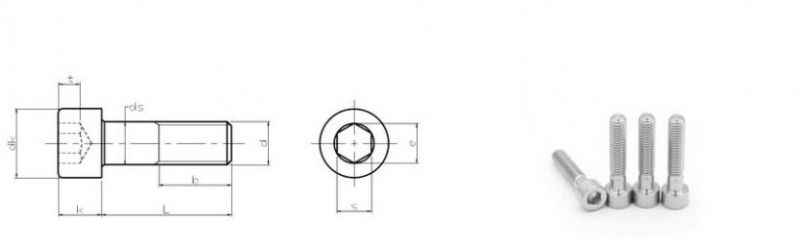 DIN6912 Hexagon Socket Thin Head Cap Screws with Pilot Recess