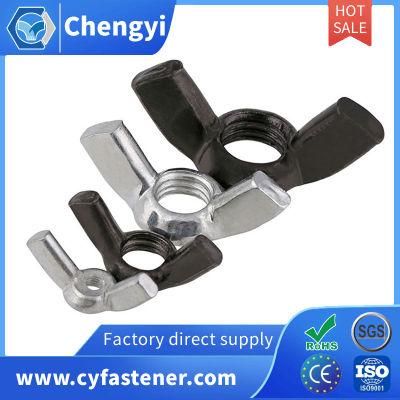 China Manufacturer Carbon Stainless Steel Galvanized Zinc Plated Black Oxide DIN 314 315 Butterfly Wing Nut