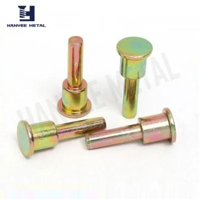 Colored Zinc Flat Head Step Rivet with Chamfer