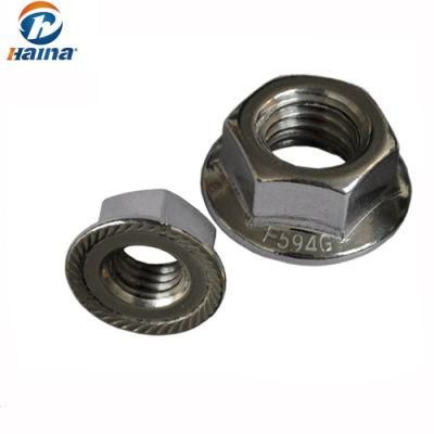 DIN6923 Color Zinc Plated Carbon Steel/Stainless Steel Hex Head Serrated Flange Nut M2-24