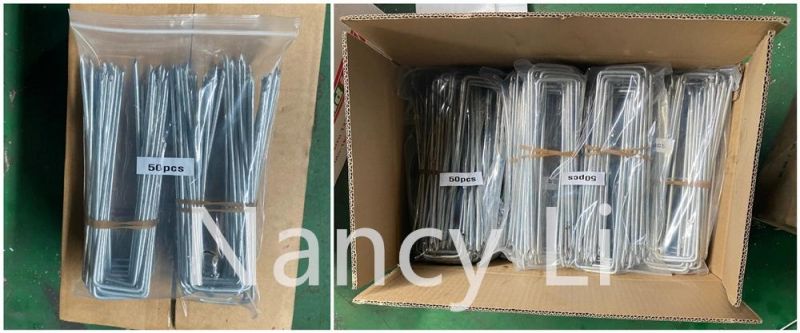 6" E. G/H. D. G/Black/Polished Garden Ground SOD Staples U Pegs U Shape Pins U Stakes