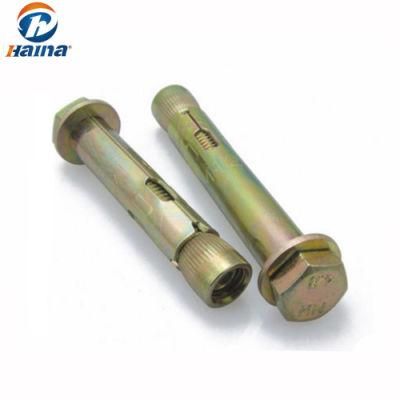 Whosale 4.8 Grade Color Plated Sleeve Anchor Bolt Weight with Hex Head M16