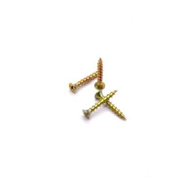 Zambia Market/Hot Sale Carbon Steel Chipboard Nail Yellow Zp Ecological Plate Nail Self Tapping Screw Factory Supply