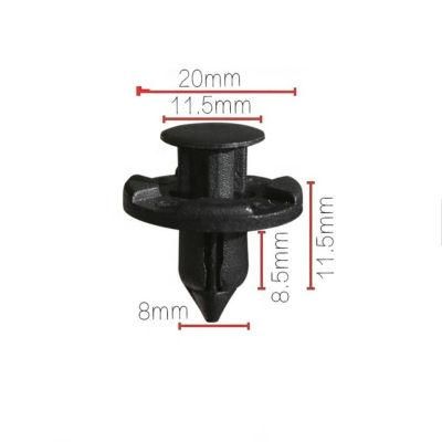 Push Type Retainer Automotive Plastic Clips for Nissan, Lexus, Subaru with 8mm Hole
