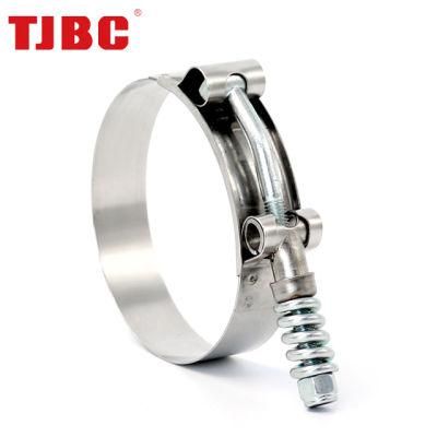 19mm Bandwidth Auto Parts T Bolt with Spring Torque Compensating Clamp for Pipeline Connection, 132-140mm