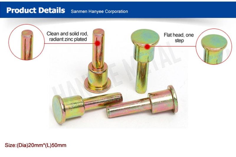 Color-Zinc Plate Rivet Nut with Four Holes Head