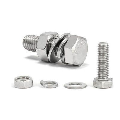 Stainless Steel M27 Hex Head Bolt Fastener DIN-931 Bolzen All Style of Screw 16mm M40 High Strength Tc Bolt Nut Washer A358 Noten